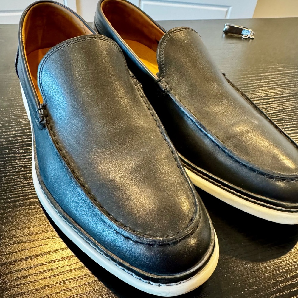 Allen Edmonds Black Leather Slip-On Loafers